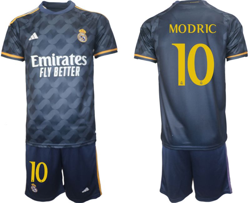 Men 2023-2024 Club Real Madrid away blue #10 Soccer Jersey->real madrid jersey->Soccer Club Jersey
